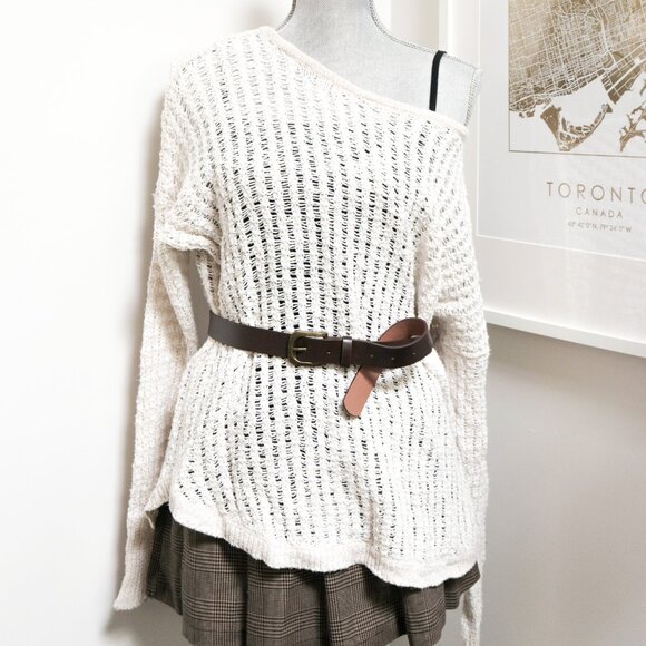 Slouchy Open Waffle Knit Sweater 🍦 AMERICAN EAGLE - Picture 1 of 8